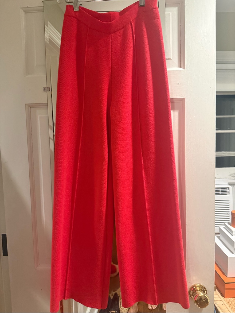 Women's Wide-Leg Red Pants